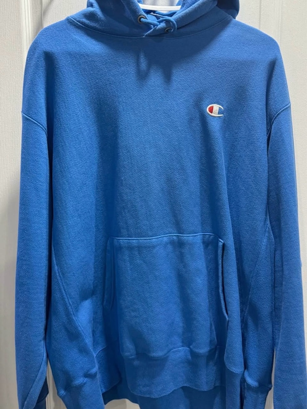X-Large Champion Blue Hooded Sweatshirt - Men's Classic Hoodie